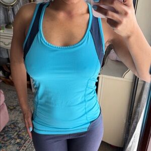 Tek Gear Women's Turquoise and Navy Tank Top